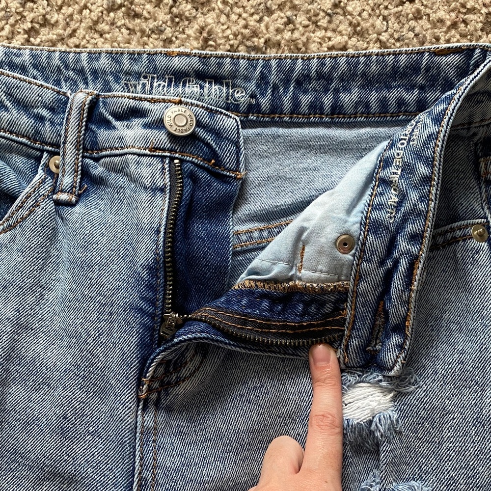 Wild Fable Ripped High Rise Jean Shorts - Picture 9 of 11